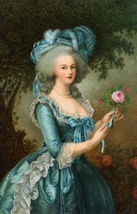 Porträt von Marie-Antoinette mit einer Rose von Elisabeth Louise (after) Vigee Lebrun
