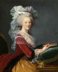 Marie Antoinette mit einem Buch