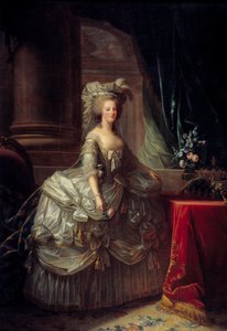 Porträt von Königin Marie Antoinette (1755-1793). Gemälde von Marie Elisabeth Louise Vigee Le Brun (oder Vigee-Lebrun oder Vigee Lebrun) (1755-1842). 19. Jahrhundert. Öl auf Leinwand. Maße: 2,76 x 1,93 m. - Ganzkörperporträt von Königin Marie Antoinette (1 von Elisabeth Louise Vigee Lebrun