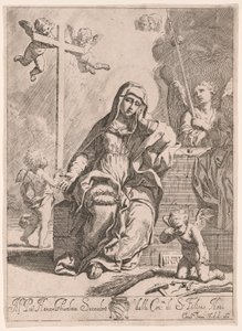 Madonna der Schmerzen mit Symbolen der Passion von Elisabetta Sirani