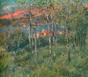 Ein Dorf in Galicien, Spanien, ca. 1908 von Eliseo Meifren y Roig