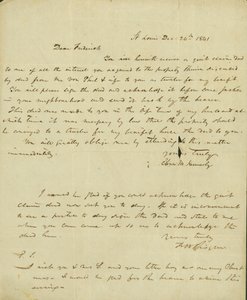 Brief an Frederick Saugrain von Eliza Kennerly, 24. Dezember 1841 von Eliza Kennerly