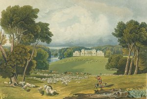 Ansicht von Holkham Hall, Norfolk, graviert von Robert Havell, 1818 von Elizabeth Blackwell