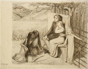 Zwei Liebende, 1854 von Elizabeth Eleanor Siddal