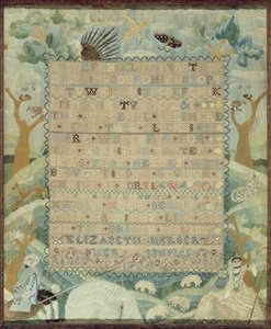 Stickmustertuch von Elizabeth Herbert