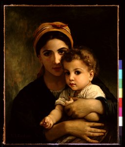 Junges Mädchen mit Kind von Elizabeth Jane Gardner Bouguereau