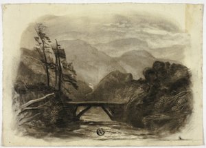 Bergbach mit kleiner Brücke II