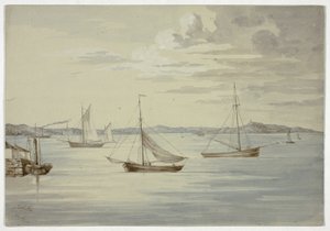 Blick auf Inchkeith und die Inseln des Firth of Forth von Granton von Elizabeth Murray