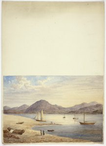 Ansicht des Hafens mit vier Segelbooten von Elizabeth Murray