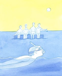 Eine Person, die zu sehr mit ihren eigenen Interessen beschäftigt ist - selbst mit guten Dingen - und nicht auf diejenigen hört, die ihre Liebe und Loyalität verdienen, ist wie ein Schwimmer mit Schnorchel, der sich entscheidet, sich abzuschneiden von Elizabeth Wang