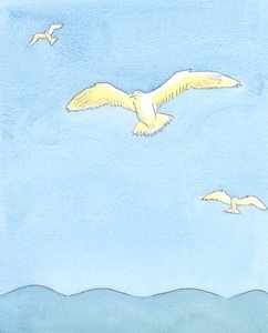 Wie eine Möwe mühelos hoch oben schwebt, sich auf den Winden ausruht und umherblickt, so kann die Seele mühelos im Gebet schweben