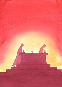 Im Laufe der Jahre verlässt ein Priester den Altar und ein anderer folgt seinen Fußstapfen, um das Heilige Opfer darzubringen