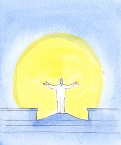 Bei jeder Feier des Heiligen Messopfers ist Christus wirklich gegenwärtig, betet für die Sünder und blickt zum Vater, genauso wie Christus einst vom Kreuz aus betete von Elizabeth Wang