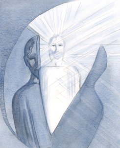 Durch wahre Reue und selbstlosen Gottesdienst können wir durchbrechen, um den lebendigen, strahlenden Christus in unseren kindlichen mentalen Bildern zu treffen