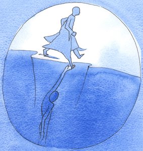 Unvorsichtige oder egoistische Gedanken: Satan kann uns durch unsere Unachtsamkeit in Gefahr bringen, so wie ein Feind, der flatternde Kleidungsstücke ergreift, 2003