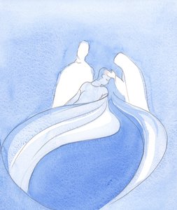 Christus und Unsere Liebe Frau sind wie himmlische Begleiter, die uns helfen, während etwas Wunderbares aus geistlicher Unruhe und Ausdauer geboren wird von Elizabeth Wang