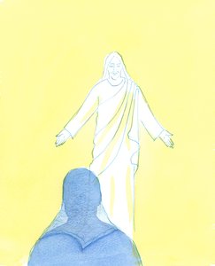 Christus blickte mich mit immensem Liebe und Zärtlichkeit an, als ich meine Reue und Liebe ausdrückte, 2003