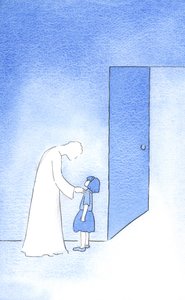 Christus, wie ein älterer Bruder oder Freund, freut sich über unsere Bemühungen, bereit für die Feier der Messe zu sein von Elizabeth Wang