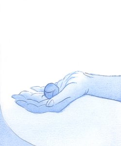 Christus schaut mit Zufriedenheit auf das Leben eines Versöhnten, der wie eine makellose Frucht ist, 2002 von Elizabeth Wang
