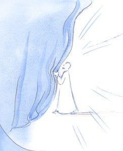 Christus schob einen Vorhang beiseite und enthüllte mehr von den Freuden, die diejenigen erfreuen werden, die ihn bis zum Ende lieben von Elizabeth Wang