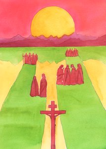 Christus sah vom Kreuz aus eine Menge von Zuschauern: die Verwirrten, die Neugierigen, die Feindseligen und die Sympathischen
