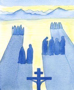 Christus sah vom Kreuz aus eine Menge von Zuschauern: die Verwirrten, die Neugierigen, die Feindseligen und die Sympathischen