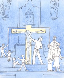 Christus sieht unser Verhalten in der Kirche - einige schlechte Verhaltensweisen aufgrund von Unwissenheit, einige aufgrund von Nachlässigkeit oder mangelnder Liebe zu ihm