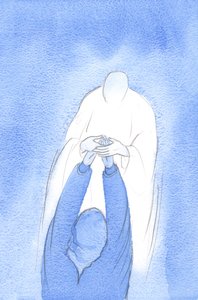 Christus nahm meine Hände während der Heiligen Kommunion und sagte: Sei zuversichtlich, wende dich in allem an mich, mit jeder Freude, jedem Problem oder jeder Frage