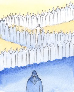 Christus wandelte unter Seinen Heiligen im Himmel, schenkte jedem von ihnen persönliche Aufmerksamkeit mit liebevollen Blicken und Gesten, 2003