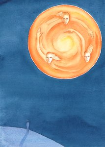 Jeder Mensch auf Erden, gezeichnet durch die Erbsünde, ist eingeladen, das Leben der drei göttlichen Personen, eines Gottes, zu teilen, die in unendlicher Freude und Strahlkraft leben von Elizabeth Wang