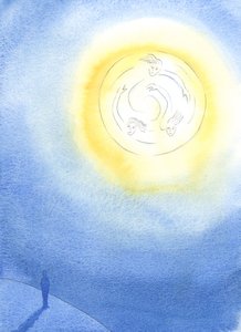 Jeder Mensch auf Erden, gezeichnet von der Erbsünde, ist eingeladen, das Leben der drei göttlichen Personen, des einen Gottes, zu teilen, die in unendlicher Freude und Strahlkraft leben