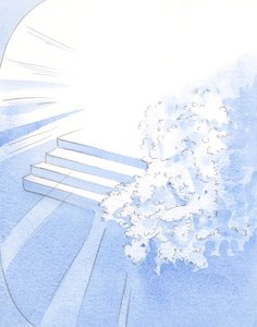Gott begrüßte seine gemarterten Mönche in der Gesellschaft der Heiligen. Weiße Blüten schmückten den Eingang zur Herrlichkeit von Elizabeth Wang