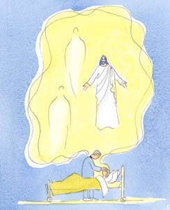 Gottes Geschenk an die Kranken ist Jesus Christus selbst, mit dem Vater und dem Heiligen Geist, ein Gott - am Werk in diesem Sakrament von Elizabeth Wang