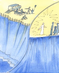 Gute Eltern geben Warnungen über die Gefahren, die ihre Kinder vermeiden müssen, wenn sie sicher und in Frieden bleiben wollen