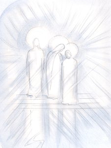 Ich sah Jesus klar, Seine Heilige Mutter an Seiner Seite und den Heiligen Josef neben Ihr. Christus gibt sie uns als Helfer und Vorbilder