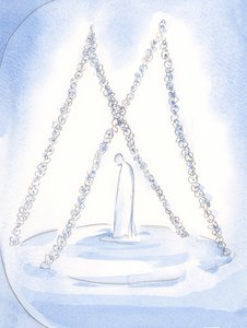 Im Himmel hingen Girlanden über dem Ort, an dem der geweihte Priester Unserer Lieben Frau Gottes Belohnung und Herrlichkeit annahm von Elizabeth Wang