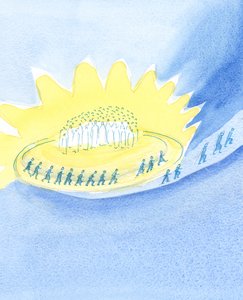 Im irdischen Leben ist es, als ob wir ein Rennen laufen, im vollen Blick von Christus und den Heiligen von Elizabeth Wang