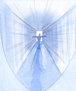 Auf der Reise durch Sterben und Tod (wie durch einen hellen Korridor) vertraut die nackte Seele auf den Heiligen Geist in sich von Elizabeth Wang