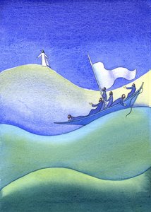 Jesus geht auf dem Wasser, 2001 von Elizabeth Wang