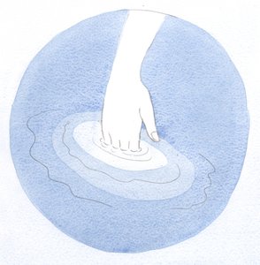 So wie eine Hand, die in warmes Wasser getaucht wird, kaum die Veränderung spürt, empfängt eine Seele voller göttlichen Lebens Christus in friedlicher, ewiger Herrlichkeit. von Elizabeth Wang
