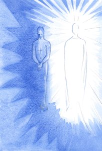 Denke an zwei Dinge über Christus; in seinem Körper litt und starb er für dich; auferstanden und jetzt lebendig, sehnt er sich danach, dich zu führen und zu nähren