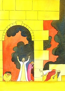 Viele Jahre vor der Geburt Christi wurde Jerusalem erobert und der heilige Tempel entweiht und zerstört, zum Entsetzen des Volkes von Elizabeth Wang