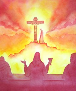 In der Nacht vor seinem Tod setzte Jesus die Heilige Eucharistie beim Letzten Abendmahl ein