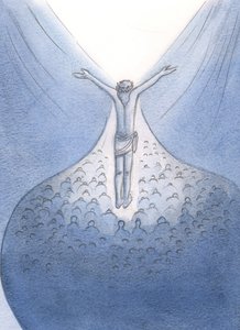 Eines Tages sah ich das Opfer, das Christus für die Lebenden und Verstorbenen darbringt