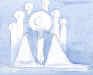 Eines Tages sah ich das kostbare Blut Jesu, das vor langer Zeit auf Golgatha für uns vergossen wurde und nun hier als unser geistliches Getränk, 2000