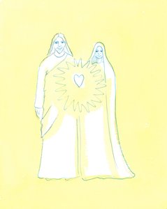 Unsere Liebe Frau teilte das Leiden Christi wie niemand sonst auf Erden, 2003 von Elizabeth Wang