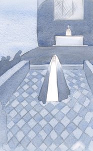 Sie, die rein wie Christus ist, stand unter diesen Dominikanermönchen in Oxford, die für ihren Sohn leben, gebunden durch ihre dreifachen Gelübde von Elizabeth Wang