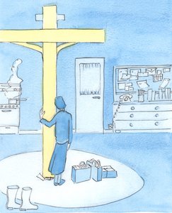 Jemand, der Christus in der Messe anbetet und sich danach sehnt, sein Werk zu tun, kann im Geist den ganzen Tag neben dem Kreuz bleiben