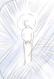 St. Anna empfing in ihrem Schoß die Unbefleckte, wie eine Hostie; die Jungfrau Maria, die die Mutter Gottes werden sollte