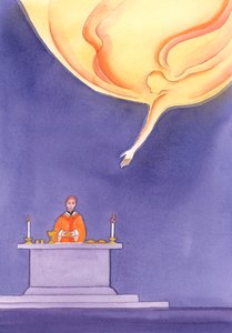 Der Vater nimmt mit Freude die Gaben an, die wir zum Altar gebracht haben von Elizabeth Wang